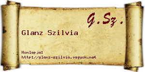 Glanz Szilvia névjegykártya
