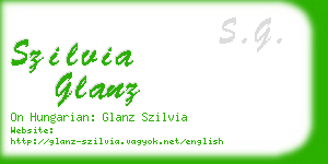 szilvia glanz business card